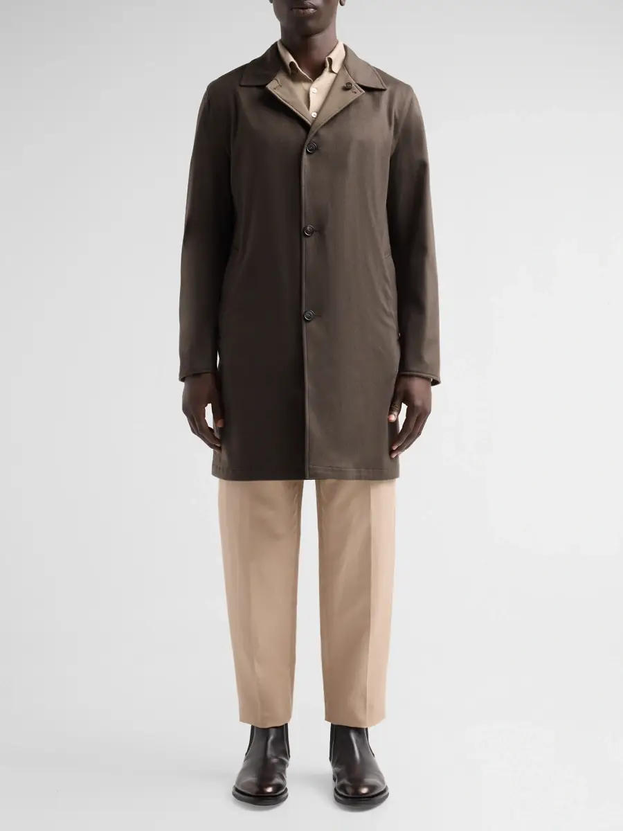 Sartorio Napoli Men's Reversible Rain Car Coat | Thumbnail 2 Sartorio Napoli Men's Reversible Rain Car Coat | Thumbnail 2