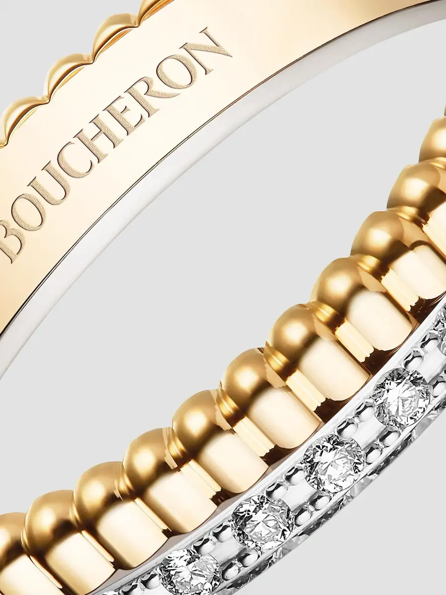 Boucheron Women's Quatre Radiant Edition 18K Two-Tone Gold & 0.24 TCW Diamond Wedding Band | Thumbnail 4 Boucheron Women's Quatre Radiant Edition 18K Two-Tone Gold & 0.24 TCW Diamond Wedding Band | Thumbnail 4