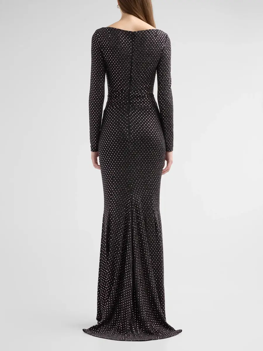 Talbot Runhof Women's Stud Sequin Jersey Mermaid Gown | Thumbnail 3 Talbot Runhof Women's Stud Sequin Jersey Mermaid Gown | Thumbnail 3