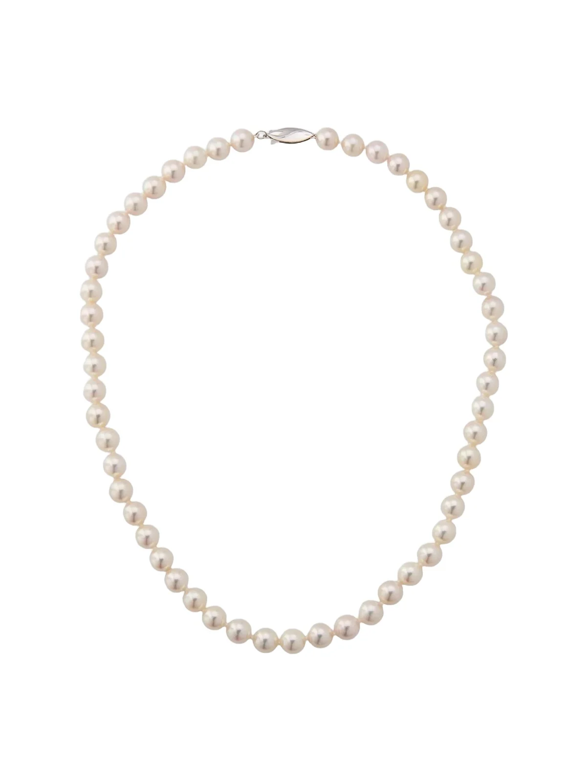 Belpearl Women's 18K White Gold & Akoya Pearl Necklace/7-8.5MM