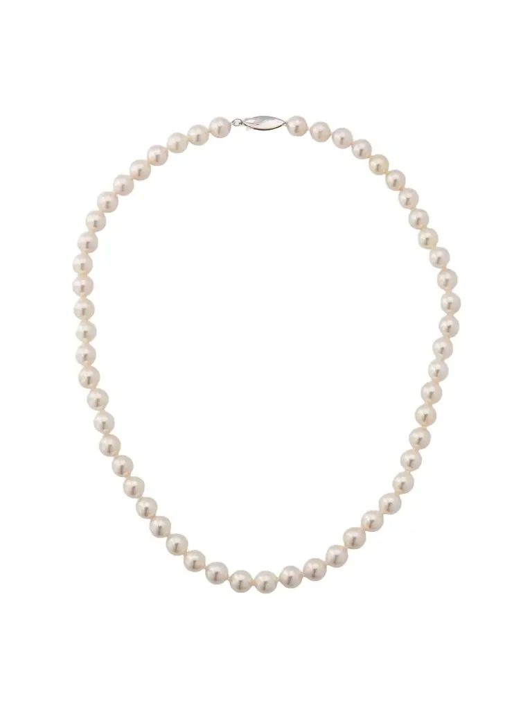 Belpearl Women's 18K White Gold & Akoya Pearl Necklace/7-8.5MM