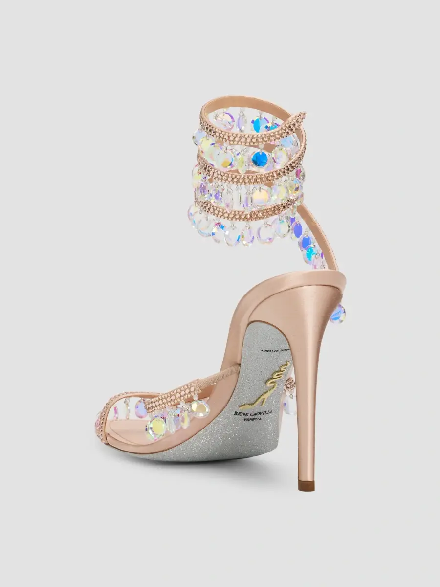 René Caovilla Women's Chandelier 105MM Embellished Satin Sandals | Thumbnail 2 René Caovilla Women's Chandelier 105MM Embellished Satin Sandals | Thumbnail 2