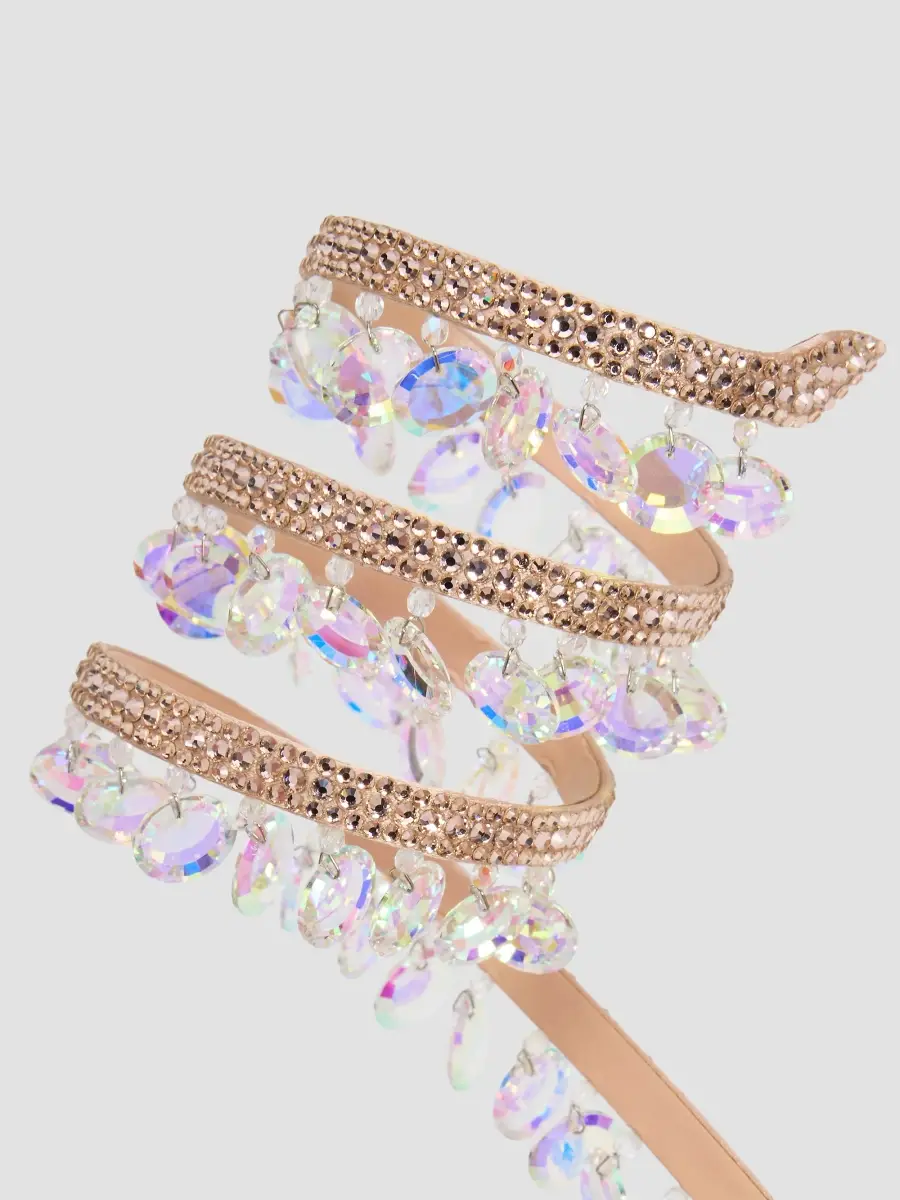 René Caovilla Women's Chandelier 105MM Embellished Satin Sandals | Thumbnail 3 René Caovilla Women's Chandelier 105MM Embellished Satin Sandals | Thumbnail 3