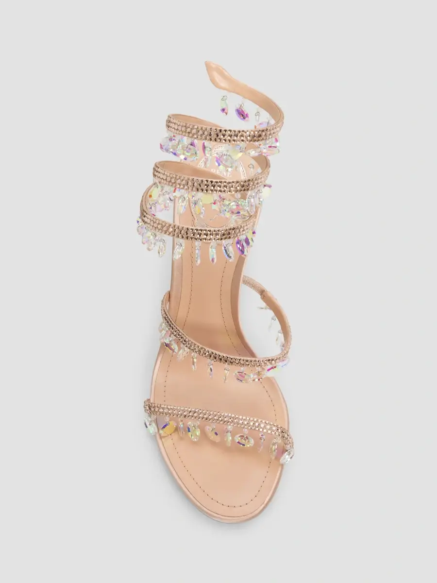 René Caovilla Women's Chandelier 105MM Embellished Satin Sandals | Thumbnail 4 René Caovilla Women's Chandelier 105MM Embellished Satin Sandals | Thumbnail 4