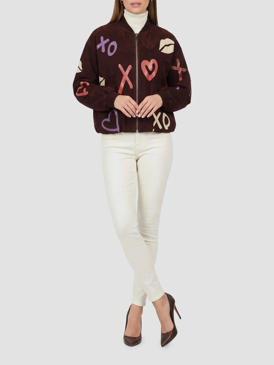 Gorski Women's Metis Suede Bomber Zip Jacket | Thumbnail 2 Gorski Women's Metis Suede Bomber Zip Jacket | Thumbnail 2
