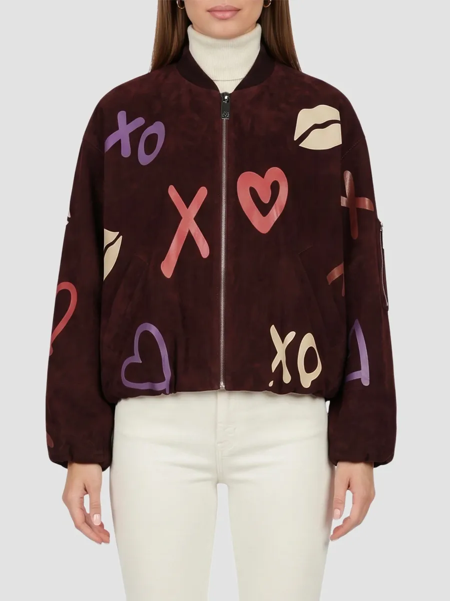 Gorski Women's Metis Suede Bomber Zip Jacket | Thumbnail 3 Gorski Women's Metis Suede Bomber Zip Jacket | Thumbnail 3