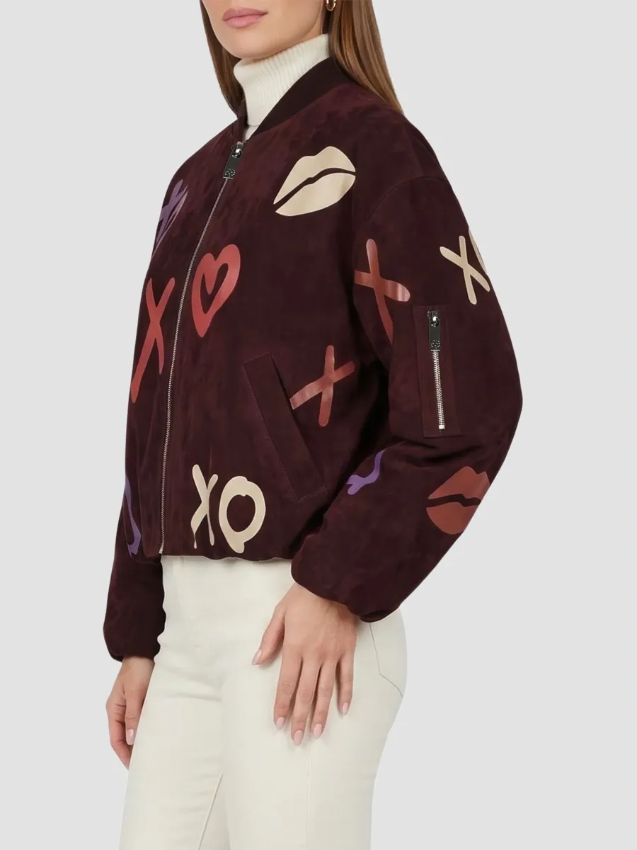 Gorski Women's Metis Suede Bomber Zip Jacket | Thumbnail 4 Gorski Women's Metis Suede Bomber Zip Jacket | Thumbnail 4