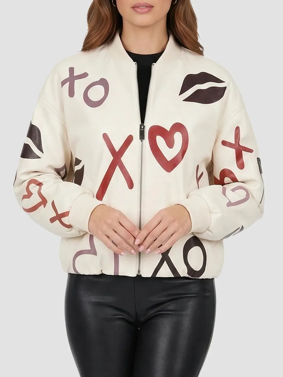 Gorski Women's Leather Bomber Zip Jacket | Thumbnail 3 Gorski Women's Leather Bomber Zip Jacket | Thumbnail 3
