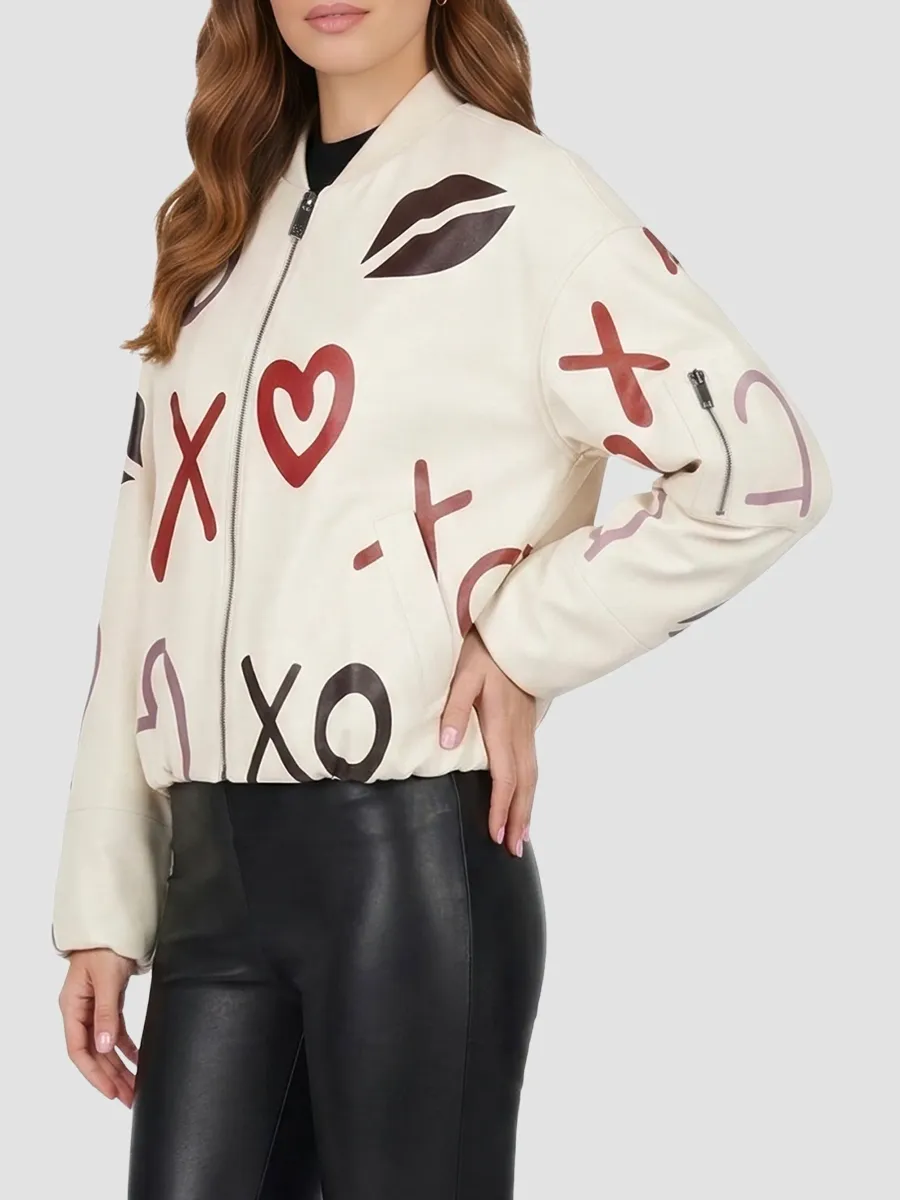 Gorski Women's Leather Bomber Zip Jacket | Thumbnail 4 Gorski Women's Leather Bomber Zip Jacket | Thumbnail 4