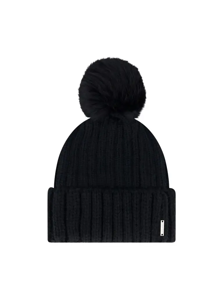 Gorski Women's Knit Hat with Merinillo Shearling Lamb Pompom