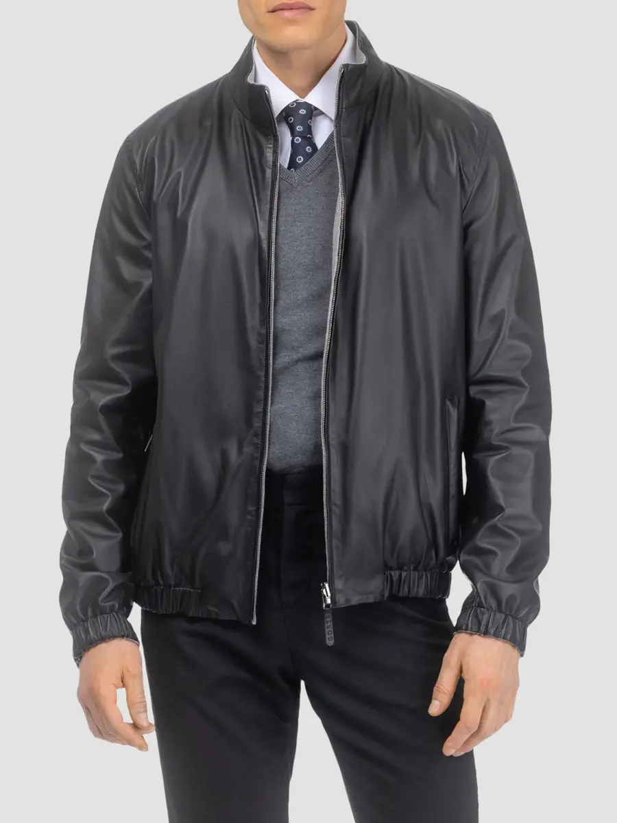 Gorski Men's Light Nappa Leather Reversible Jacket | Thumbnail 3