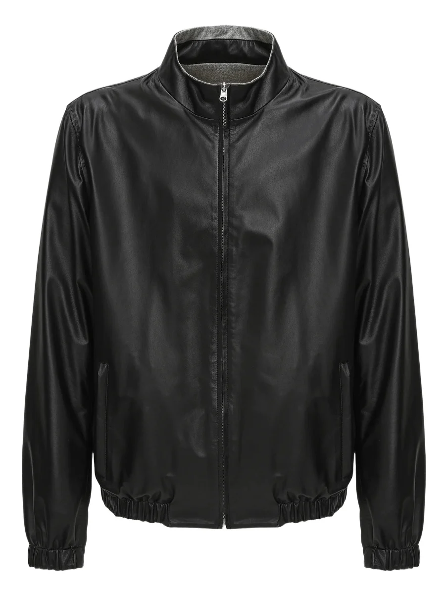 Gorski Men's Light Nappa Leather Reversible Jacket