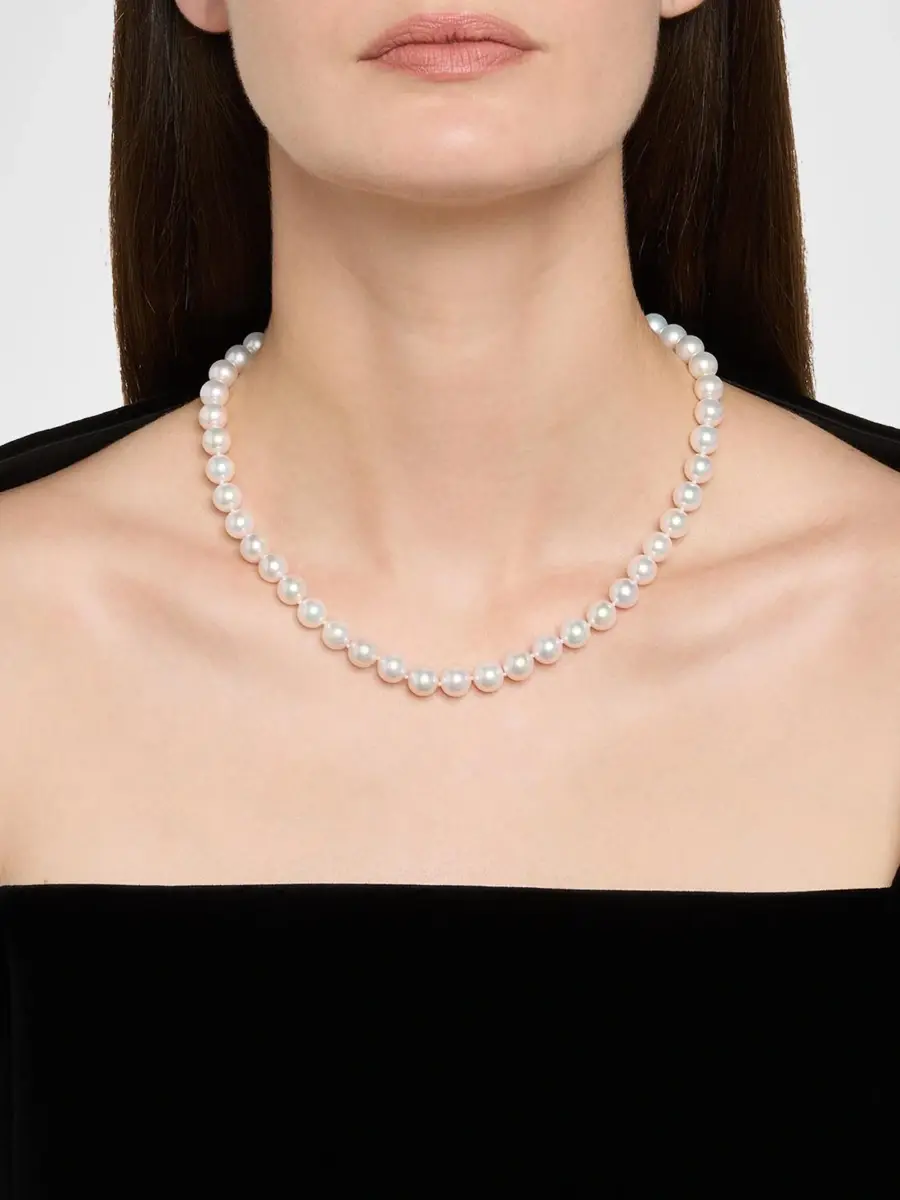 Belpearl Women's 18K White Gold & Akoya Pearl Necklace/8.5-9MM | Thumbnail 2 Belpearl Women's 18K White Gold & Akoya Pearl Necklace/8.5-9MM | Thumbnail 2