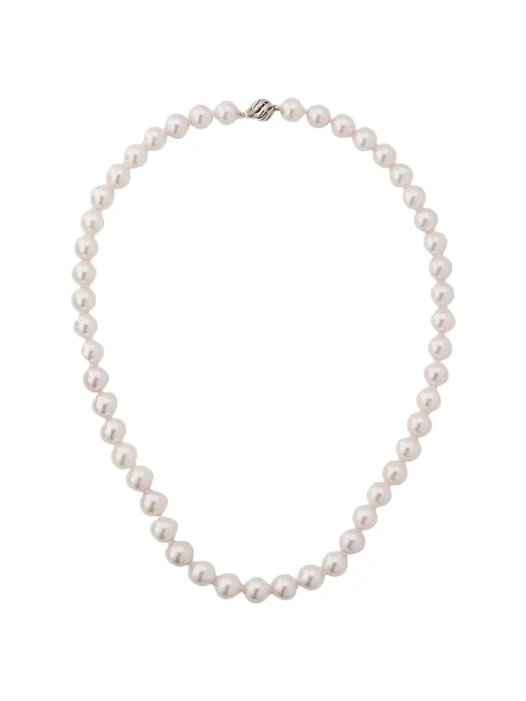 Belpearl Women's 18K White Gold & Akoya Pearl Necklace/8.5-9MM