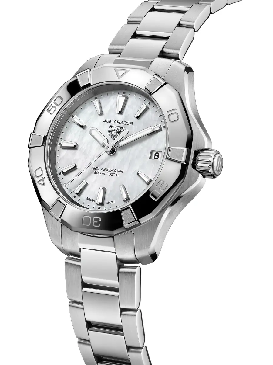TAG Heuer Women's Aquaracer Professional 200 Solargraph Stainless Steel & Mother-Of-Pearl Bracelet Watch/34MM | Thumbnail 2 TAG Heuer Women's Aquaracer Professional 200 Solargraph Stainless Steel & Mother-Of-Pearl Bracelet Watch/34MM | Thumbnail 2