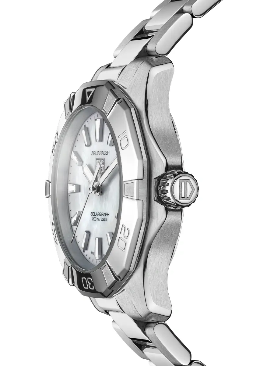 TAG Heuer Women's Aquaracer Professional 200 Solargraph Stainless Steel & Mother-Of-Pearl Bracelet Watch/34MM | Thumbnail 3 TAG Heuer Women's Aquaracer Professional 200 Solargraph Stainless Steel & Mother-Of-Pearl Bracelet Watch/34MM | Thumbnail 3