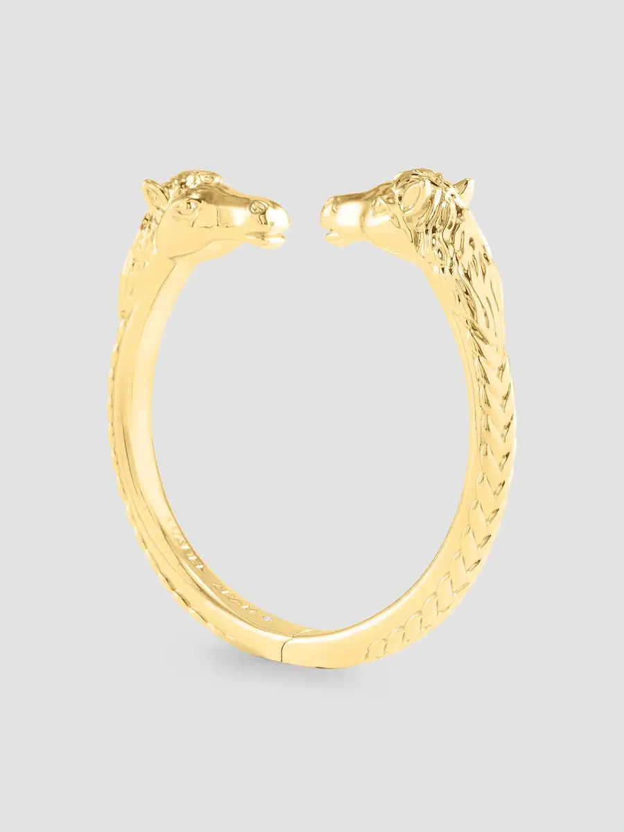 Anabel Aram Women's Cheval 18K-Gold-Plated Horse Cuff | Thumbnail 4 Anabel Aram Women's Cheval 18K-Gold-Plated Horse Cuff | Thumbnail 4