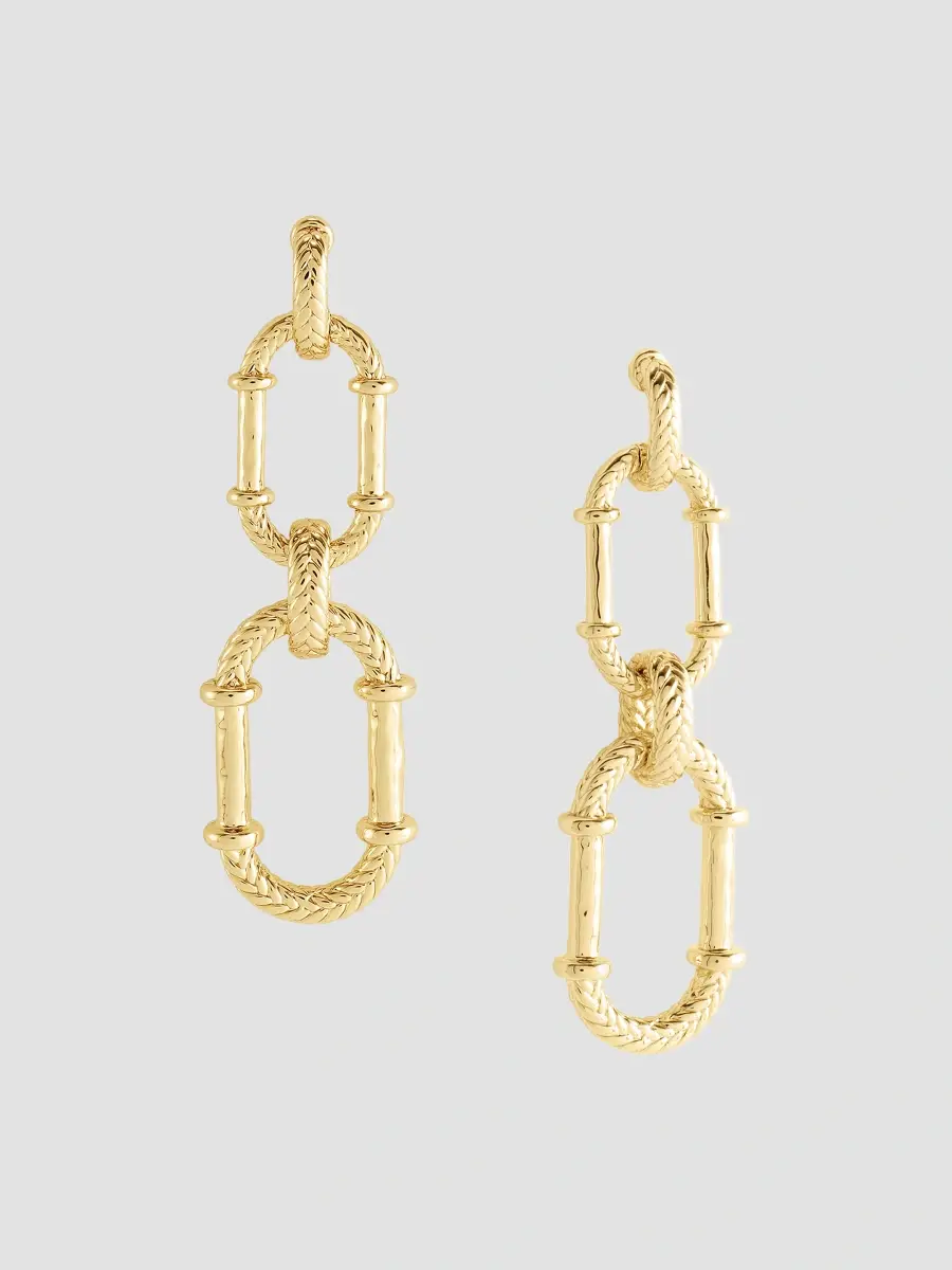 Anabel Aram Women's Cheval 18K-Gold-Plated Braided Drop Earrings | Thumbnail 2 Anabel Aram Women's Cheval 18K-Gold-Plated Braided Drop Earrings | Thumbnail 2