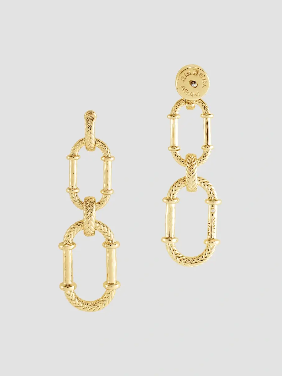 Anabel Aram Women's Cheval 18K-Gold-Plated Braided Drop Earrings | Thumbnail 3 Anabel Aram Women's Cheval 18K-Gold-Plated Braided Drop Earrings | Thumbnail 3
