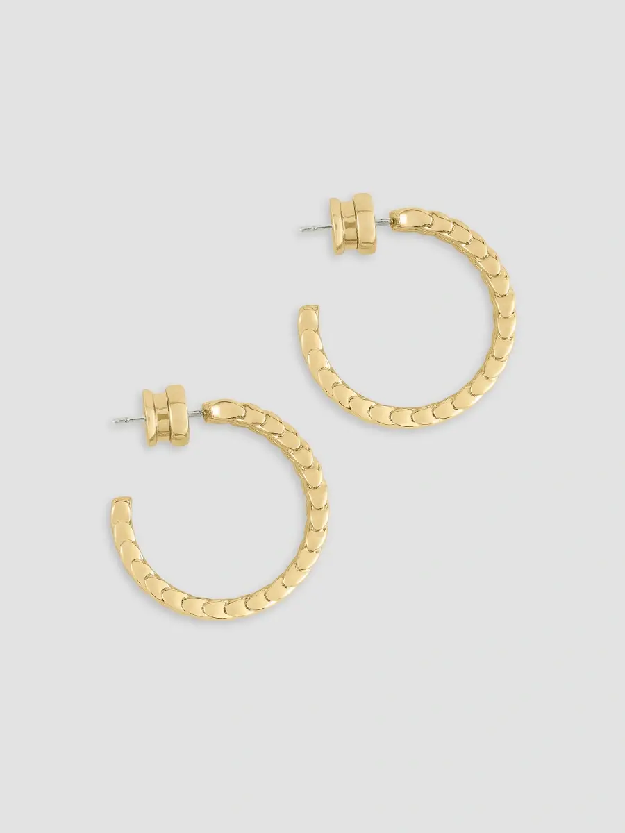 Anabel Aram Women's Cheval 18K-Gold-Plated Braided Hoop Earrings | Thumbnail 2 Anabel Aram Women's Cheval 18K-Gold-Plated Braided Hoop Earrings | Thumbnail 2