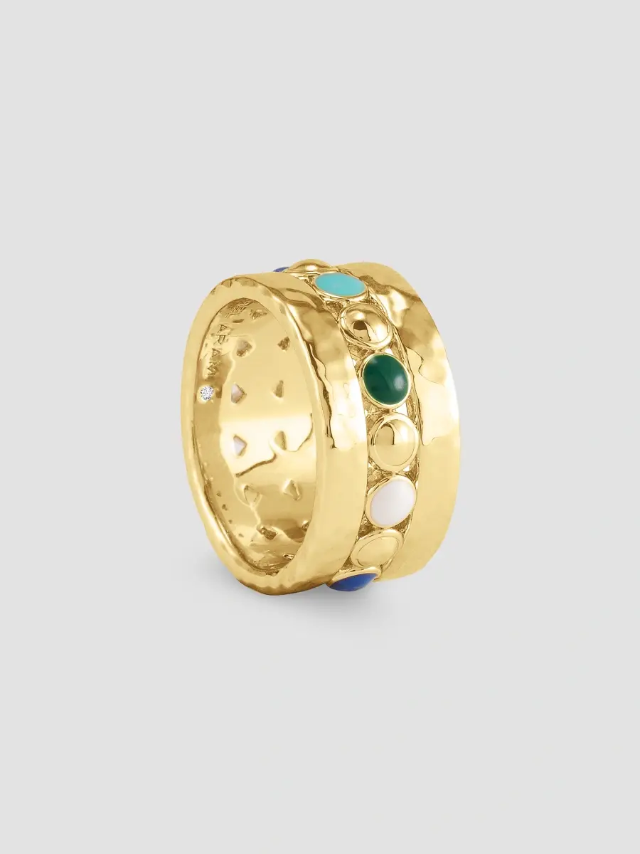 Anabel Aram Women's Milos 18K-Gold-Plated & Enamel Ring - Yellow Gold | Thumbnail 2 Anabel Aram Women's Milos 18K-Gold-Plated & Enamel Ring - Yellow Gold | Thumbnail 2