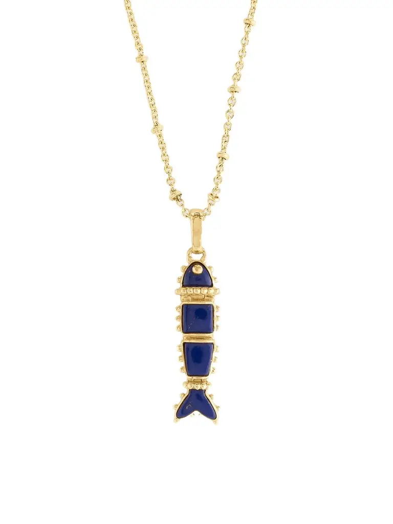 Anabel Aram Women's Milos 18K-Gold-Plated & Gemstone Fish Charm