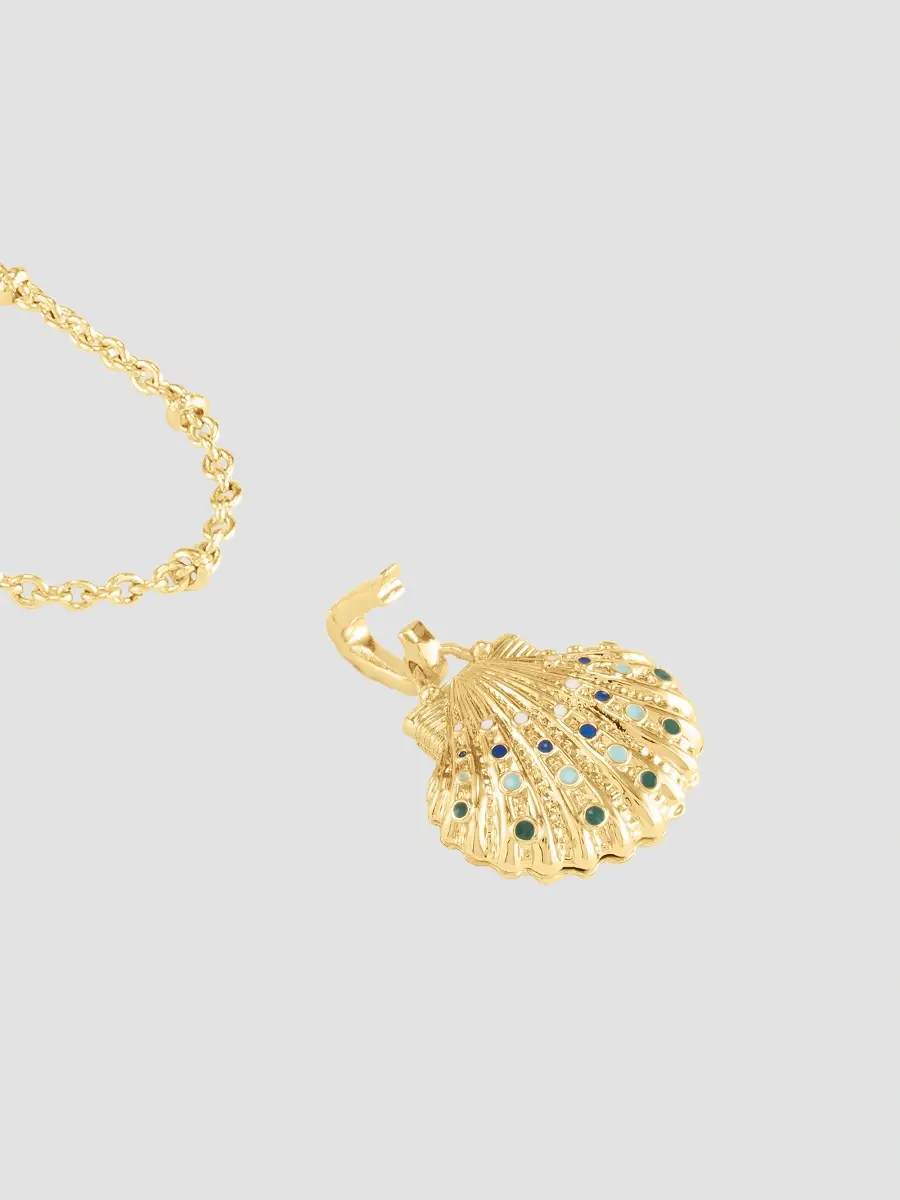 Anabel Aram Women's Milos 18K-Gold-Plated, Enamel & Pearl Clamshell Locket | Thumbnail 6 Anabel Aram Women's Milos 18K-Gold-Plated, Enamel & Pearl Clamshell Locket | Thumbnail 6