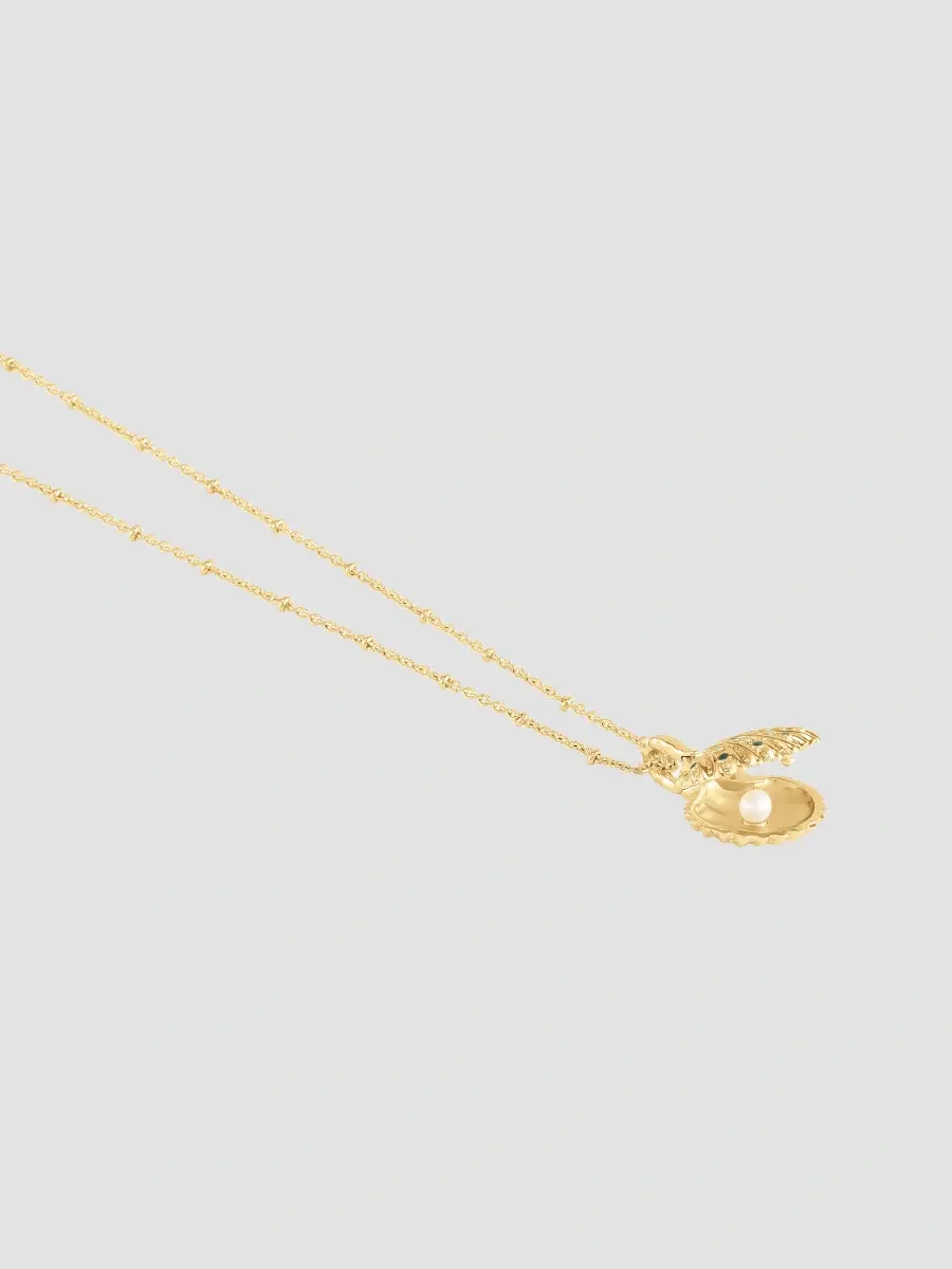 Anabel Aram Women's Milos 18K-Gold-Plated, Enamel & Pearl Clamshell Locket | Thumbnail 7 Anabel Aram Women's Milos 18K-Gold-Plated, Enamel & Pearl Clamshell Locket | Thumbnail 7