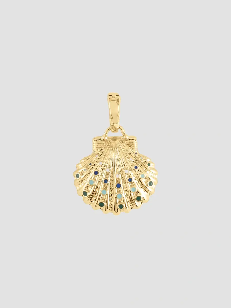 Anabel Aram Women's Milos 18K-Gold-Plated, Enamel & Pearl Clamshell Locket | Thumbnail 8 Anabel Aram Women's Milos 18K-Gold-Plated, Enamel & Pearl Clamshell Locket | Thumbnail 8