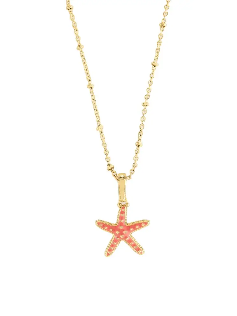 Women's Milos 18K-Gold-Plated & Enamel Starfish Charm Women's Milos 18K-Gold-Plated & Enamel Starfish Charm