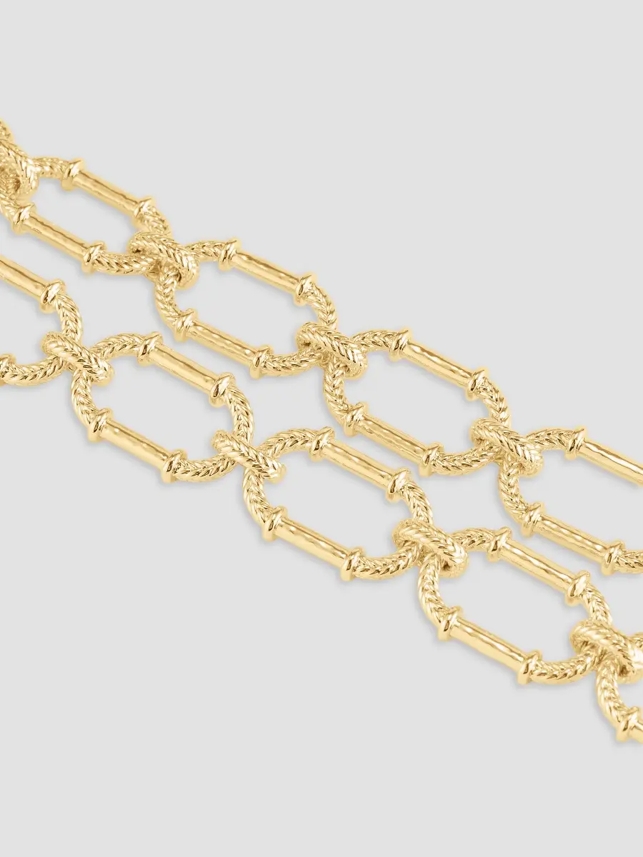 Anabel Aram Women's Cheval 18K-Gold-Plated Braided Chain Necklace | Thumbnail 3 Anabel Aram Women's Cheval 18K-Gold-Plated Braided Chain Necklace | Thumbnail 3