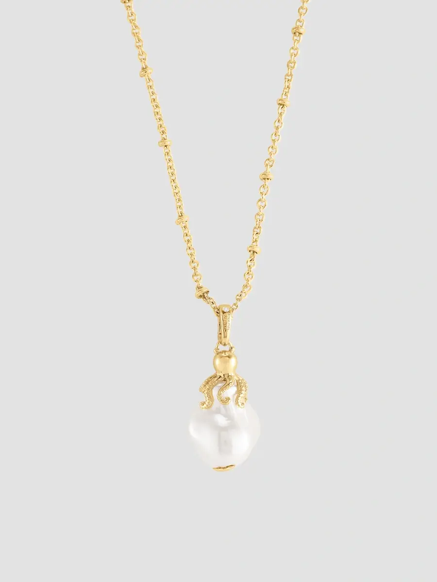 Anabel Aram Women's Milos 18K-Gold-Plated & Pearl Octopus Charm | Thumbnail 2 Anabel Aram Women's Milos 18K-Gold-Plated & Pearl Octopus Charm | Thumbnail 2