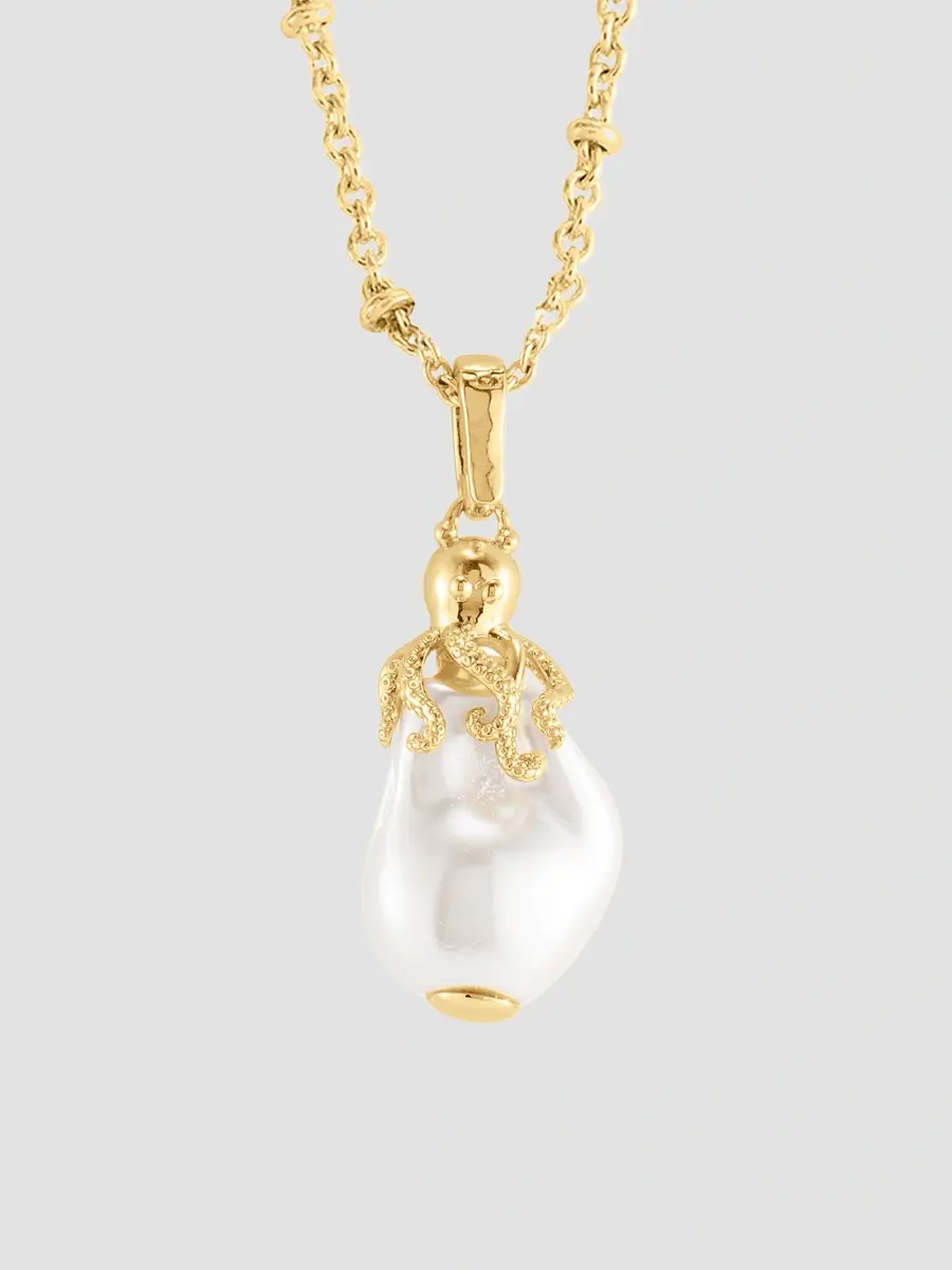 Anabel Aram Women's Milos 18K-Gold-Plated & Pearl Octopus Charm | Thumbnail 3 Anabel Aram Women's Milos 18K-Gold-Plated & Pearl Octopus Charm | Thumbnail 3