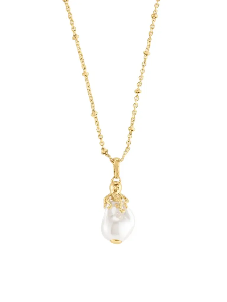 Women's Milos 18K-Gold-Plated & Pearl Octopus Charm Women's Milos 18K-Gold-Plated & Pearl Octopus Charm
