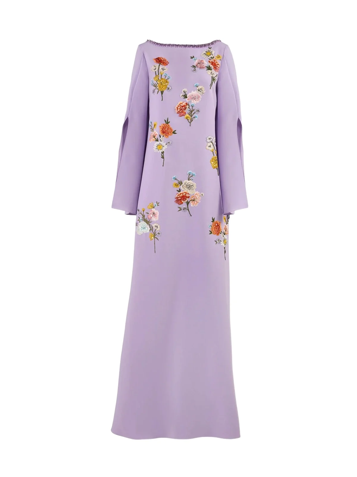 Carolina Herrera Women's Floral Embroidered A-Line Caftan Gown