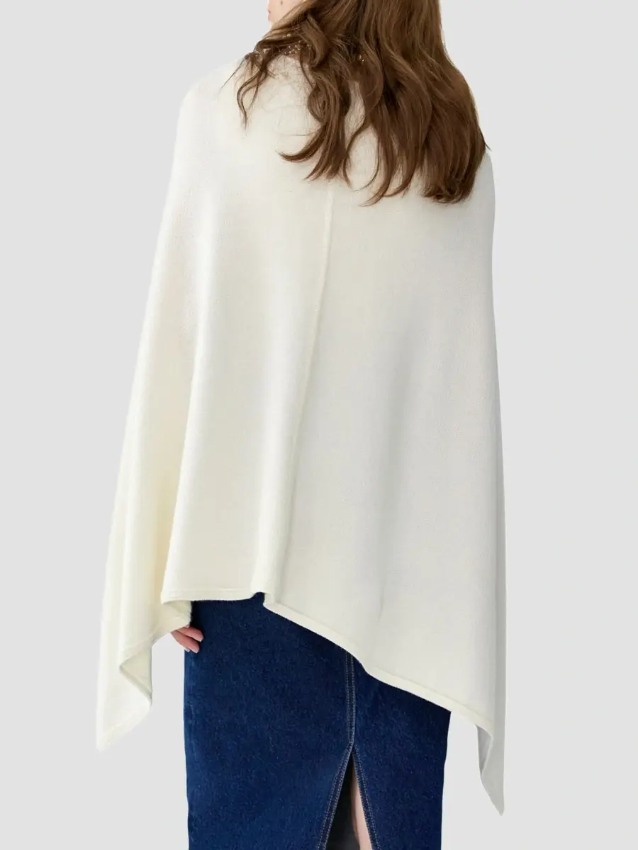 Carolina Herrera Women's Virgin Wool Jewel-Neck Cape | Thumbnail 3 Carolina Herrera Women's Virgin Wool Jewel-Neck Cape | Thumbnail 3