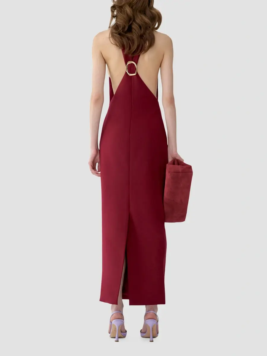Carolina Herrera Women's Stretch Virgin Wool Column Gown | Thumbnail 3 Carolina Herrera Women's Stretch Virgin Wool Column Gown | Thumbnail 3