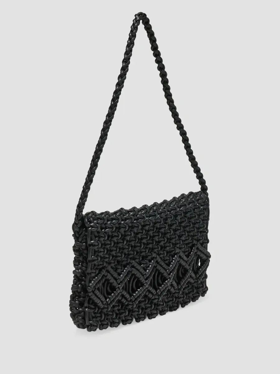 Carolina Herrera Women's Sol Macramé Cotton Shoulder Bag | Thumbnail 2 Carolina Herrera Women's Sol Macramé Cotton Shoulder Bag | Thumbnail 2