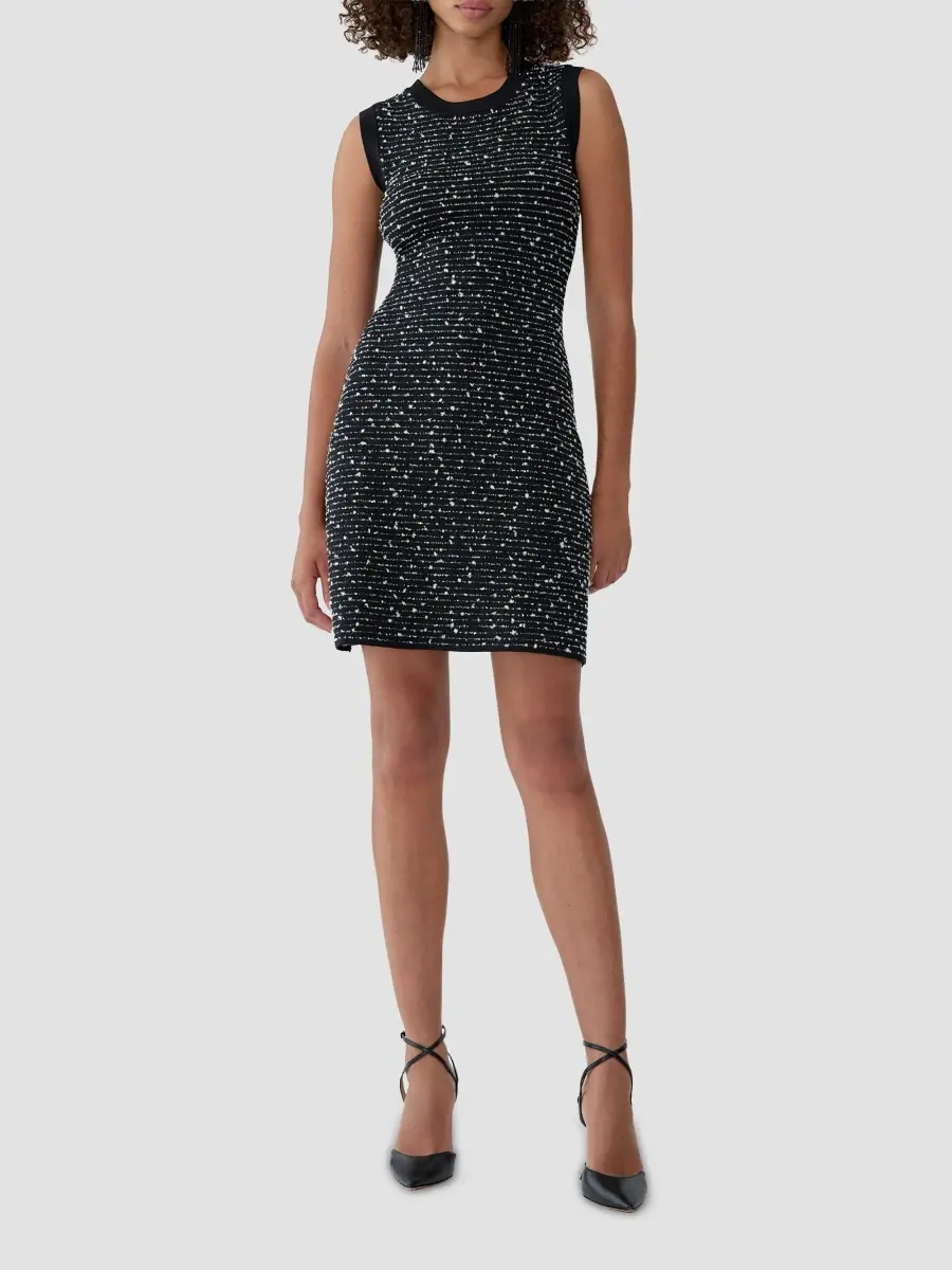 Carolina Herrera Women's Textured-Knit Crewneck Mini Dress | Thumbnail 2 Carolina Herrera Women's Textured-Knit Crewneck Mini Dress | Thumbnail 2