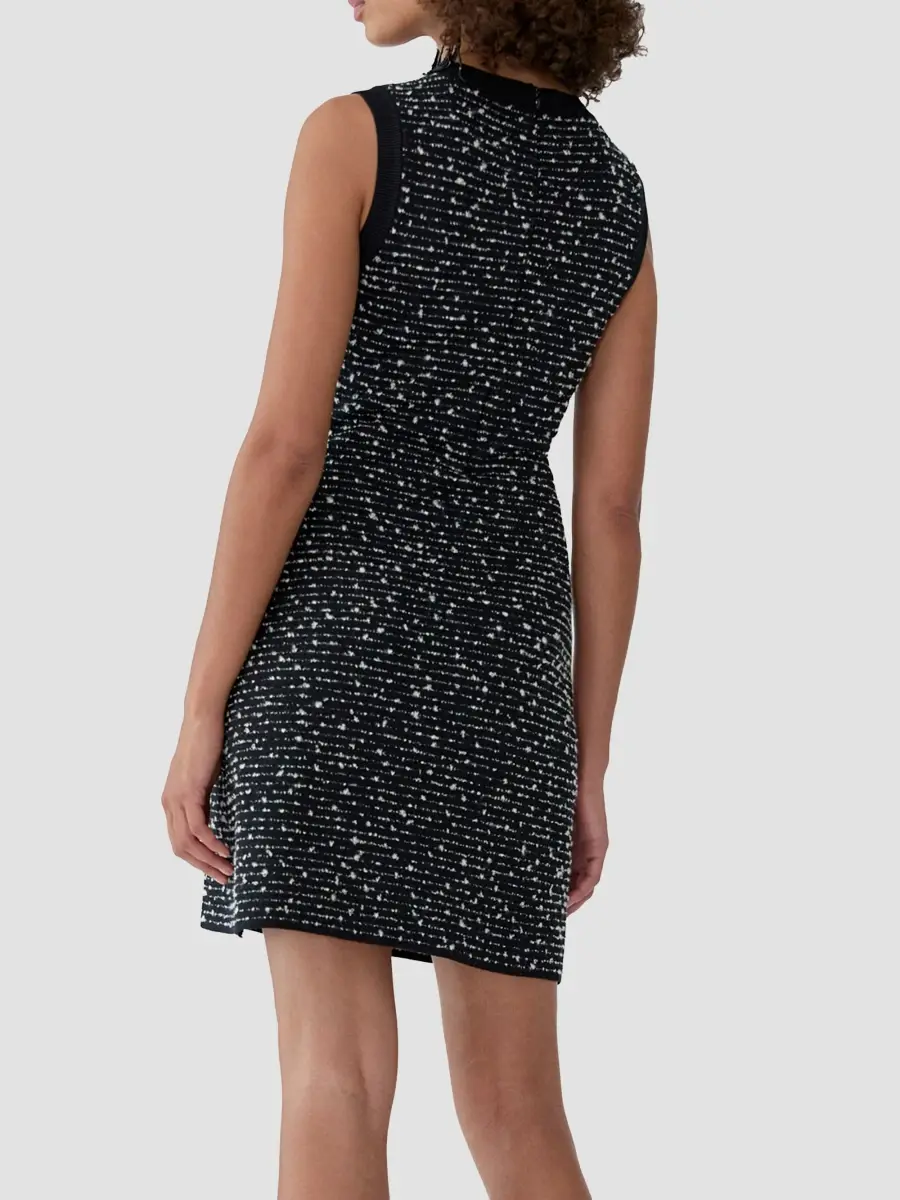 Carolina Herrera Women's Textured-Knit Crewneck Mini Dress | Thumbnail 3 Carolina Herrera Women's Textured-Knit Crewneck Mini Dress | Thumbnail 3