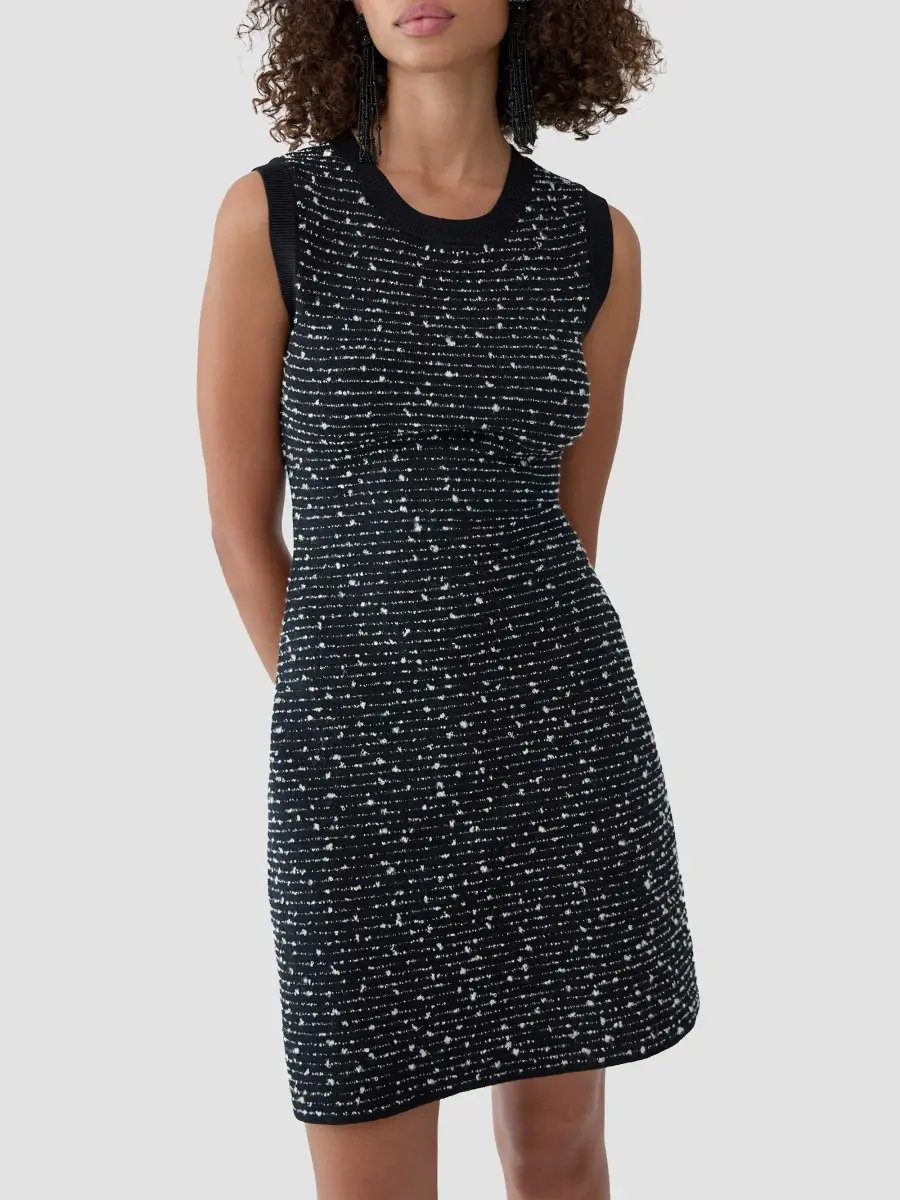 Carolina Herrera Women's Textured-Knit Crewneck Mini Dress | Thumbnail 4 Carolina Herrera Women's Textured-Knit Crewneck Mini Dress | Thumbnail 4