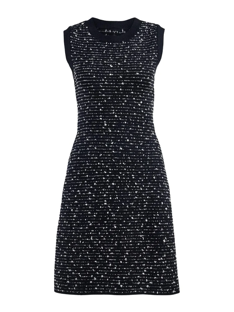 Carolina Herrera Women's Bouclé-Knit Crewneck Mini Dress
