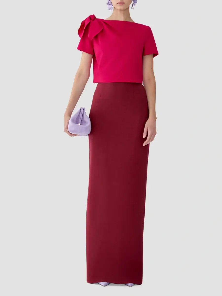 Carolina Herrera Women's Stretch Virgin-Wool Pencil Skirt | Thumbnail 2