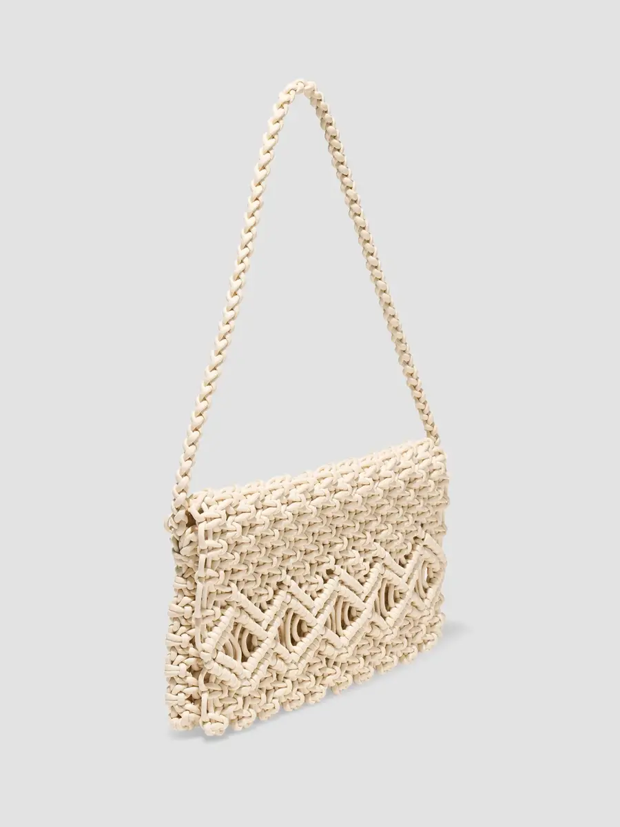 Carolina Herrera Women's Sol Macramé Cotton Shoulder Bag | Thumbnail 2 Carolina Herrera Women's Sol Macramé Cotton Shoulder Bag | Thumbnail 2