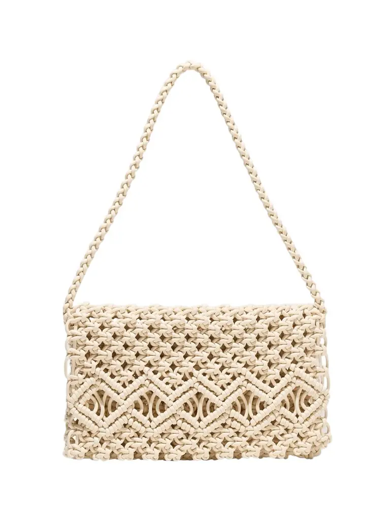 Carolina Herrera Women's Sol Macramé Cotton Shoulder Bag