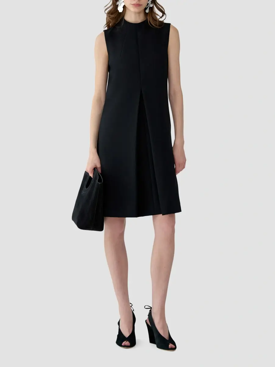 Carolina Herrera Women's Pleated Shit Knee-Length Dress | Thumbnail 2 Carolina Herrera Women's Pleated Shit Knee-Length Dress | Thumbnail 2