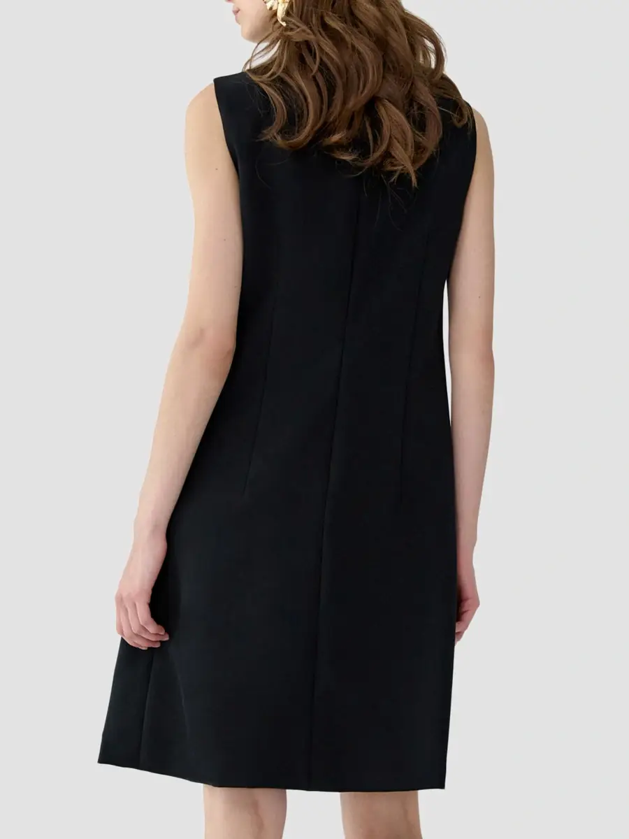 Carolina Herrera Women's Pleated Shit Knee-Length Dress | Thumbnail 4 Carolina Herrera Women's Pleated Shit Knee-Length Dress | Thumbnail 4