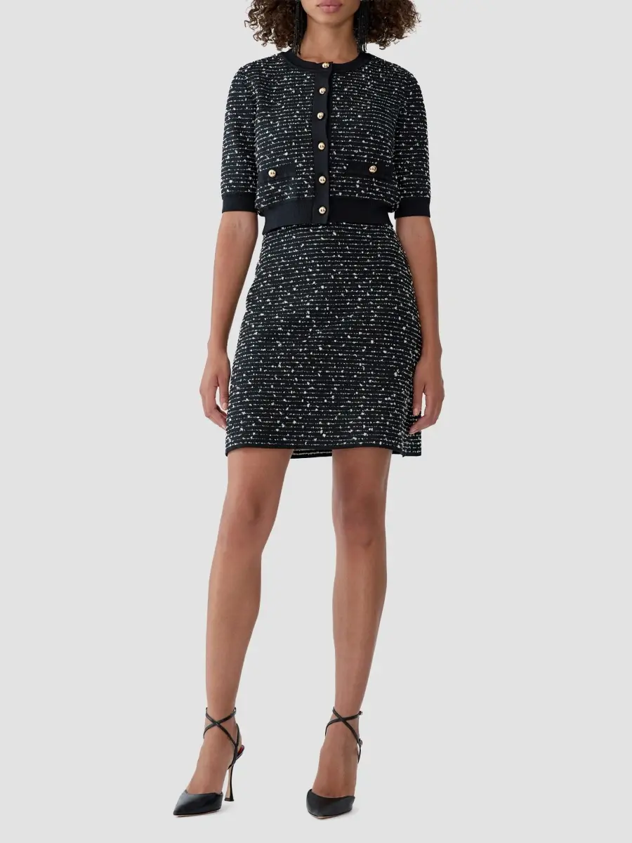 Carolina Herrera Women's Bouclé-Knit Crewneck Crop Cardigan | Thumbnail 2 Carolina Herrera Women's Bouclé-Knit Crewneck Crop Cardigan | Thumbnail 2