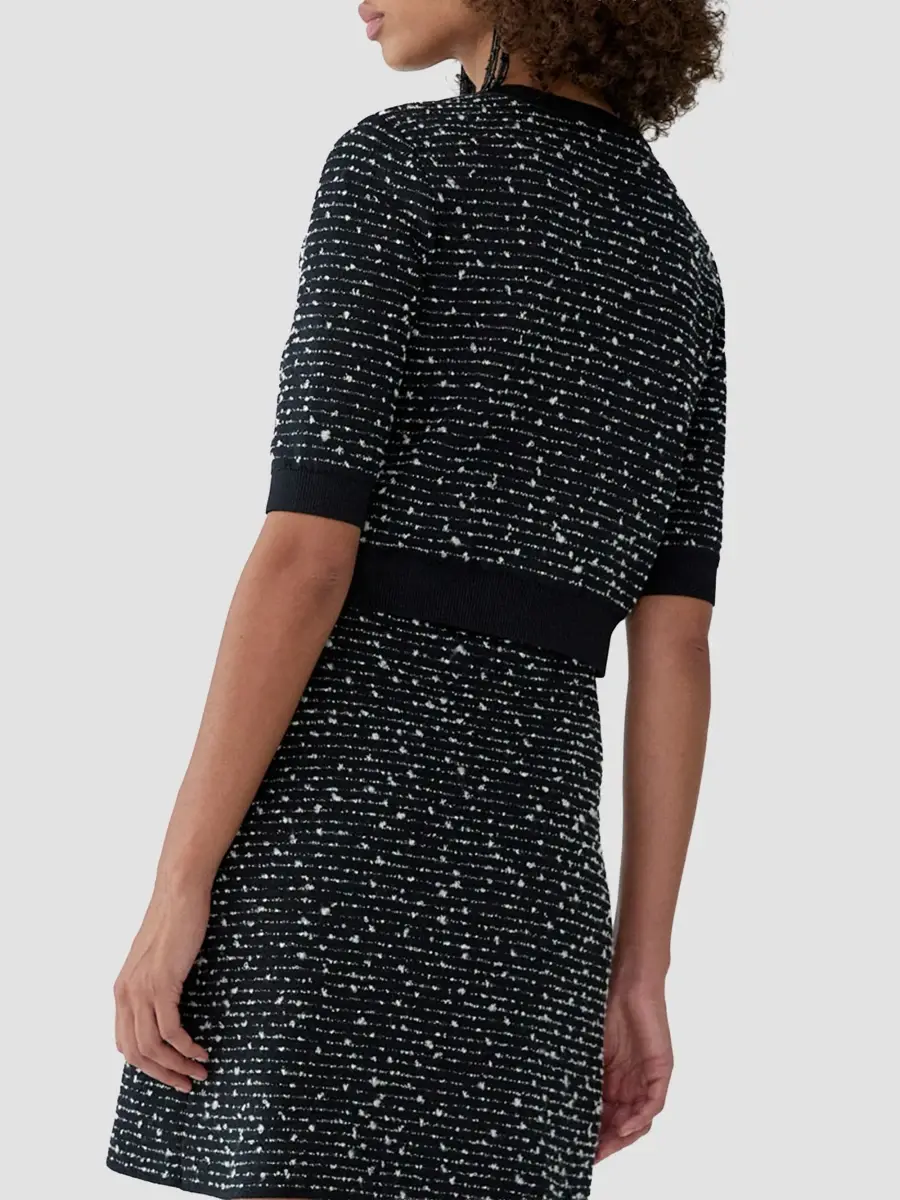 Carolina Herrera Women's Bouclé-Knit Crewneck Crop Cardigan | Thumbnail 3 Carolina Herrera Women's Bouclé-Knit Crewneck Crop Cardigan | Thumbnail 3