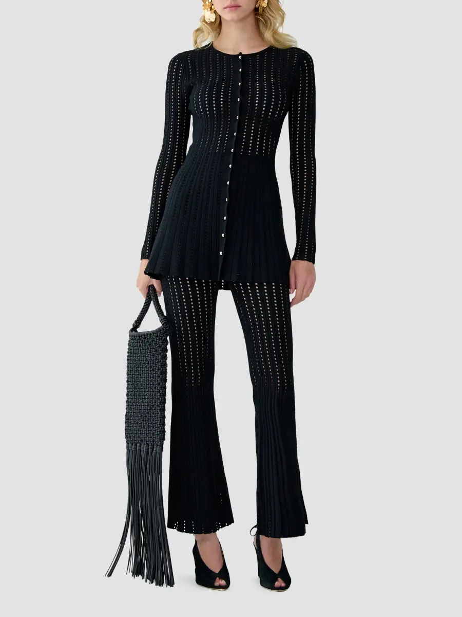 Carolina Herrera Women's Crochet Flare Pants | Thumbnail 2